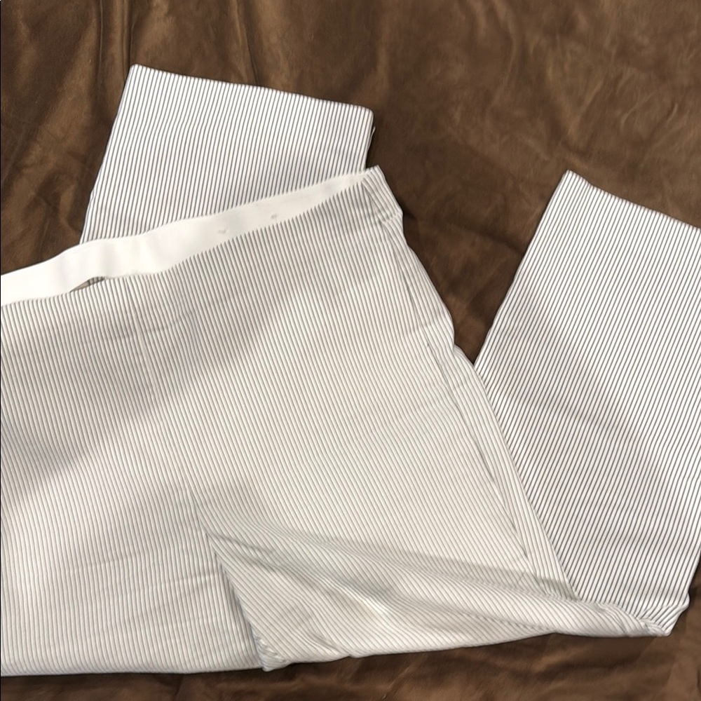 Chico's White and Black Striped Pants